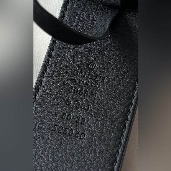 GUCCI Leather Belt w/ GOLD Double G buckle in Black - Picture 2 of 6